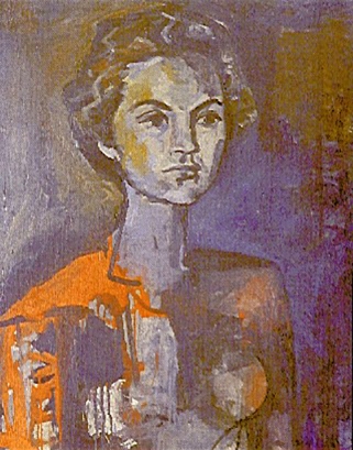 Retrato de Luz Amorocho por Juan Antonio Roda, 1955. Tomado de Colarte.