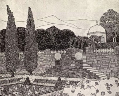 Terrasserad trädgård in The Studio, 1912