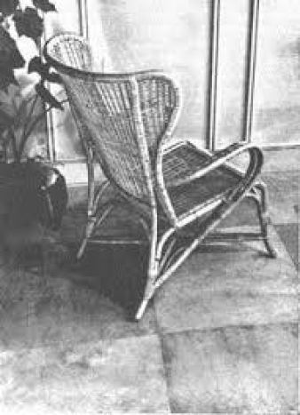 Ida Falkenberg-Liefrinck, silla en ratán
