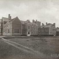 Ernest George & Yeates, Motcombe House, Bedford, Dorset, 1895, Exterior view. RIBA53106