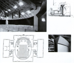 Afra Bianchin y Tobia Scarpa con la colaboración de B. Zandigiacomi, ing. G.D. Cocco, Reforma y diseño de mobiliario de la sala del Consejo en la “Loggia dei Grani” en Montebelluna, 1988